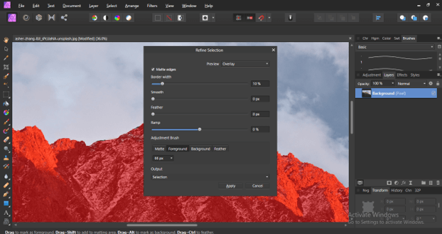 affinity photo erase background plugin