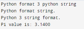 Python 3 String Format Types