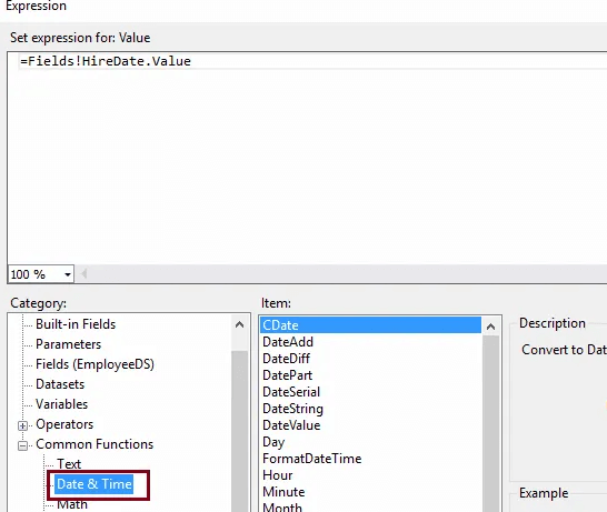 SSRS Date Format output 3