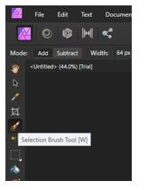 Selection Brush Tool (W):