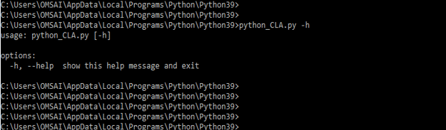 Python Command Line Arguments f