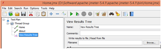 we added the view result tree