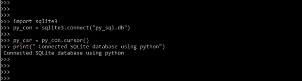 Connect to SQLite database in python