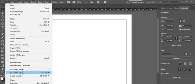 InDesign Bleed: How to Set up add InDesign Bleed to a File