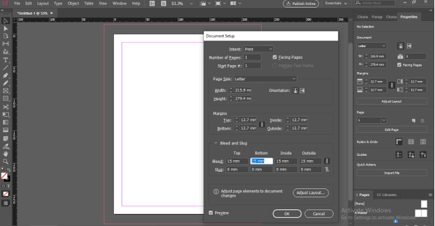 InDesign Bleed: How to Set up add InDesign Bleed to a File