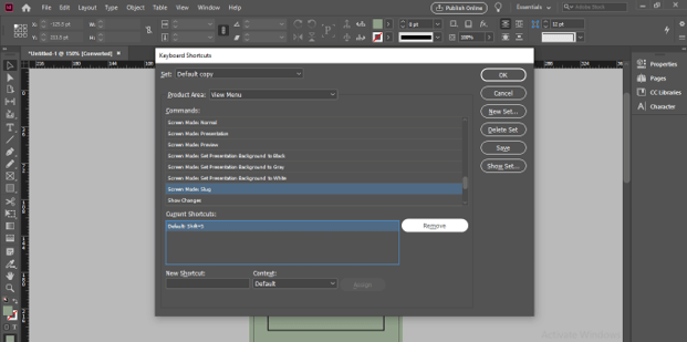 InDesign Preview Shortcut