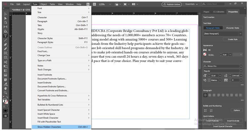 InDesign Bullet Points 10