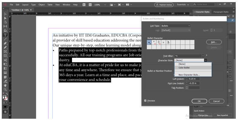 InDesign Bullet Points 19