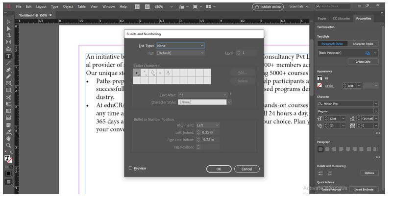 InDesign Bullet Points 24