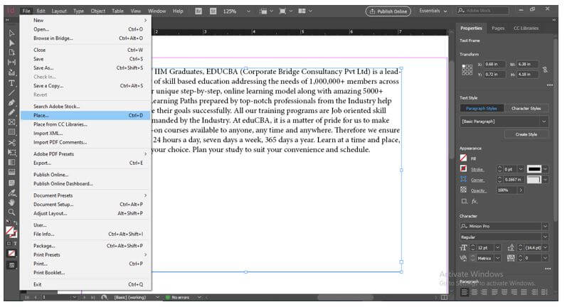 InDesign Bullet Points 4