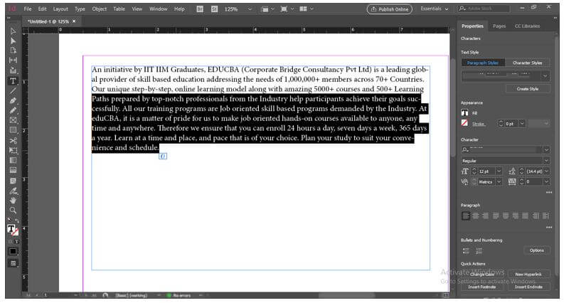 InDesign Bullet Points 5