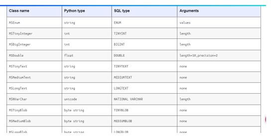 SQLAlchemy Types 4