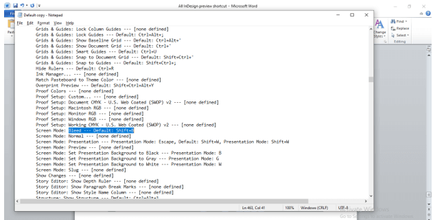 InDesign Preview Shortcut