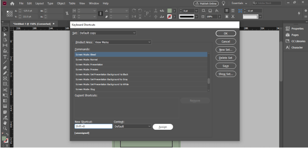 InDesign Preview Shortcut