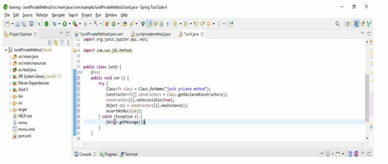 JUnit Private Methods | Steps to test the class of JUunit Private Method
