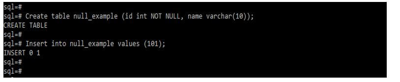 not null constraint