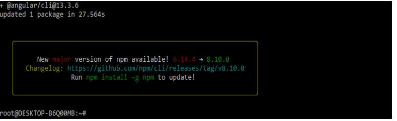 New version of npm available