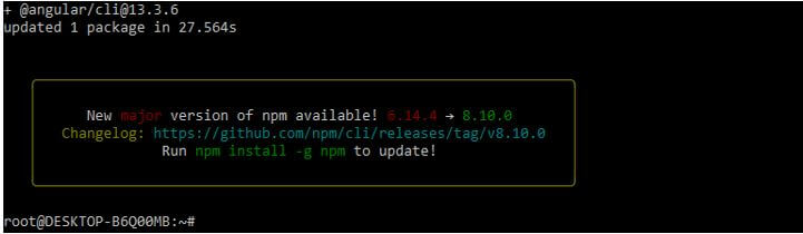New version of npm available