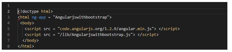 implementing an angular js with bootstrap