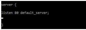 default_server in the configuration file