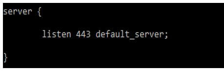 default_server parameter in our configuration file