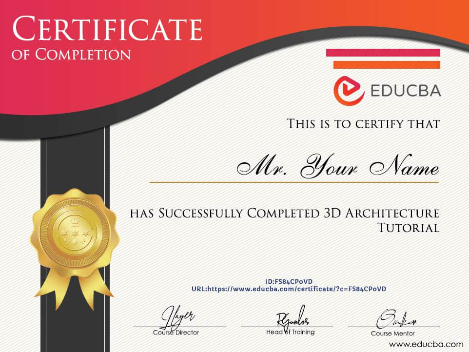 3D Architecture Tutorial Certification