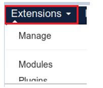 click on the Extensions menu