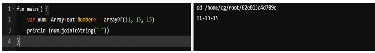 joinToString variance