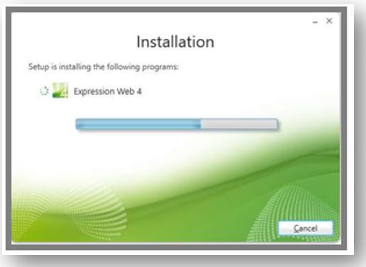 Installations start, and finally, click on finish