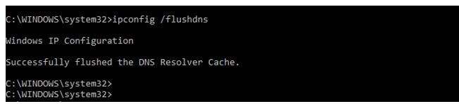flush the DNS cache of the client-side