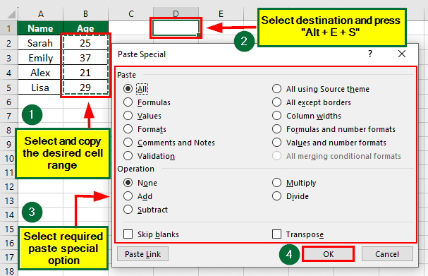 How To Use Paste Special In Excel 18 Shortcuts And Examples