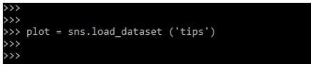 dataset name as tips by using the load_dataset function