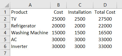 TRANSPOSE Formula in Excel output 6