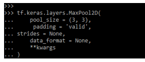 Keras MaxPooling2D - Features