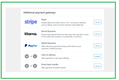 Payment setup 6