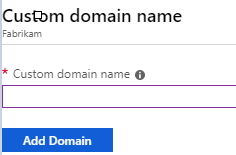 Azure Active Directory - domain tab