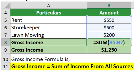 Implementing the formula,