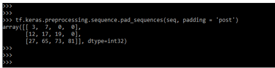 Keras pad_sequences - Padding