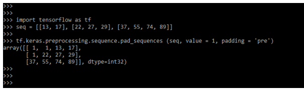 Keras pad_sequences - padding arguments