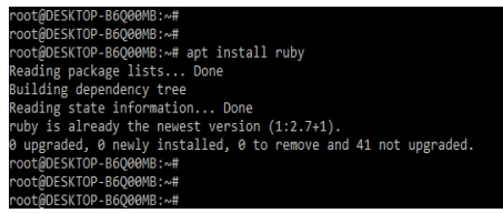 Installing the ruby rails