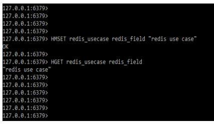 using hmset and hget