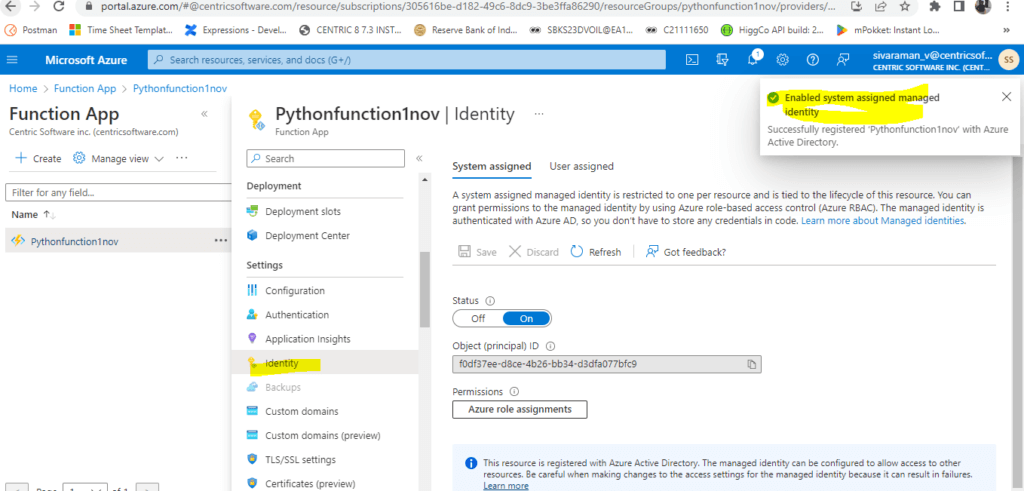Add Azure Functions Authentication