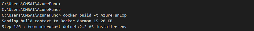 Azure Functions Docker Image