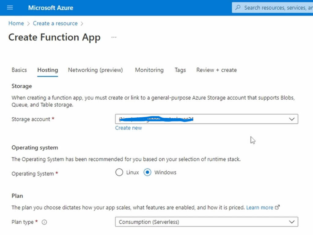 change storage to storage account