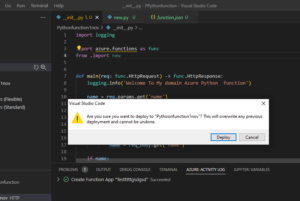 Azure Functions Python | Developing and Deploying Azure Function