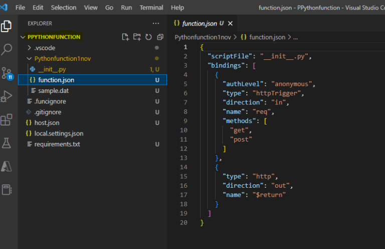 azure function http response json python