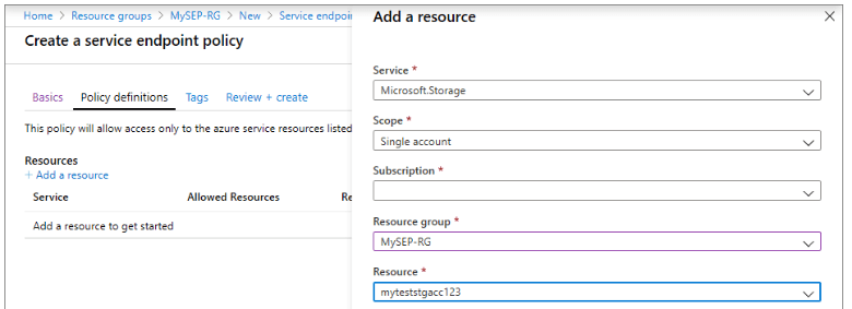 Azure Service Endpoint Policy