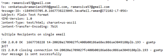 Java Sending To Email Address
