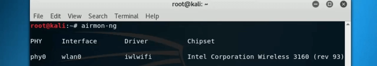 Kali Linux Monitor Mode Interface