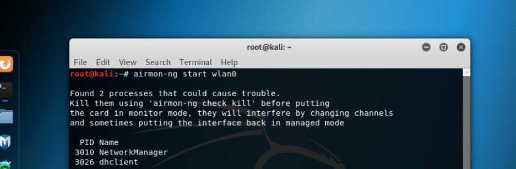 Enabling Kali Linux Monitor Mode